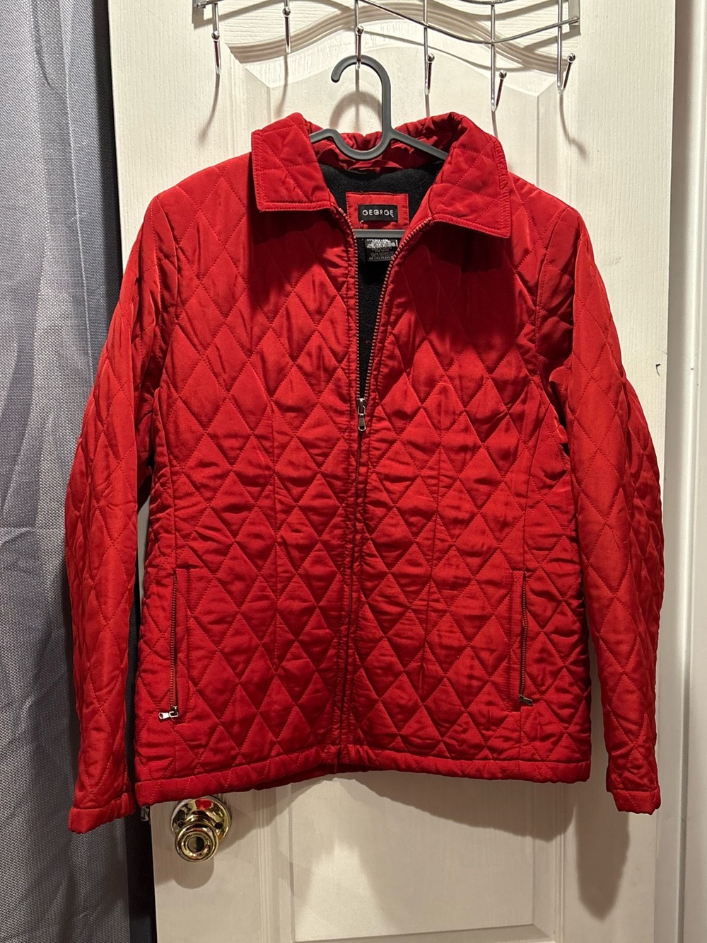 George Men's Quilted Red Lightweight Jacket